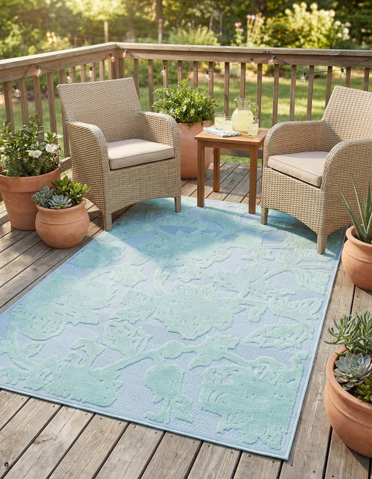 Detail image of 5' 3 x 8'  Washable Aruba Indoor / Outdoor Rug