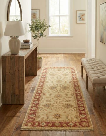2' 6 x 6' 6 Hand Knotted Peshawar Ziegler Runner Rug