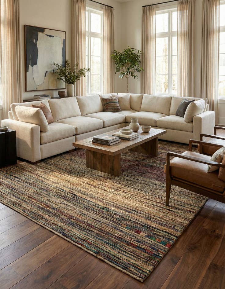 Detail image of  8' 2 x 11' 1  Hand Knotted Modern Ziegler Wool Rug