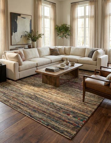 8' 2 x 11' 1 Hand Knotted Modern Ziegler Wool Rug