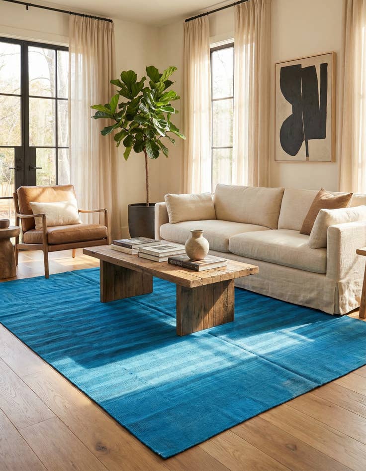 Detail image of 5' 7 x 7' 5  Hand Woven Kilim Modern Wool Rug