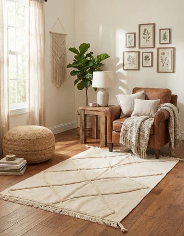 3' 4 x 5' Hand Woven Moroccan Wool Rug