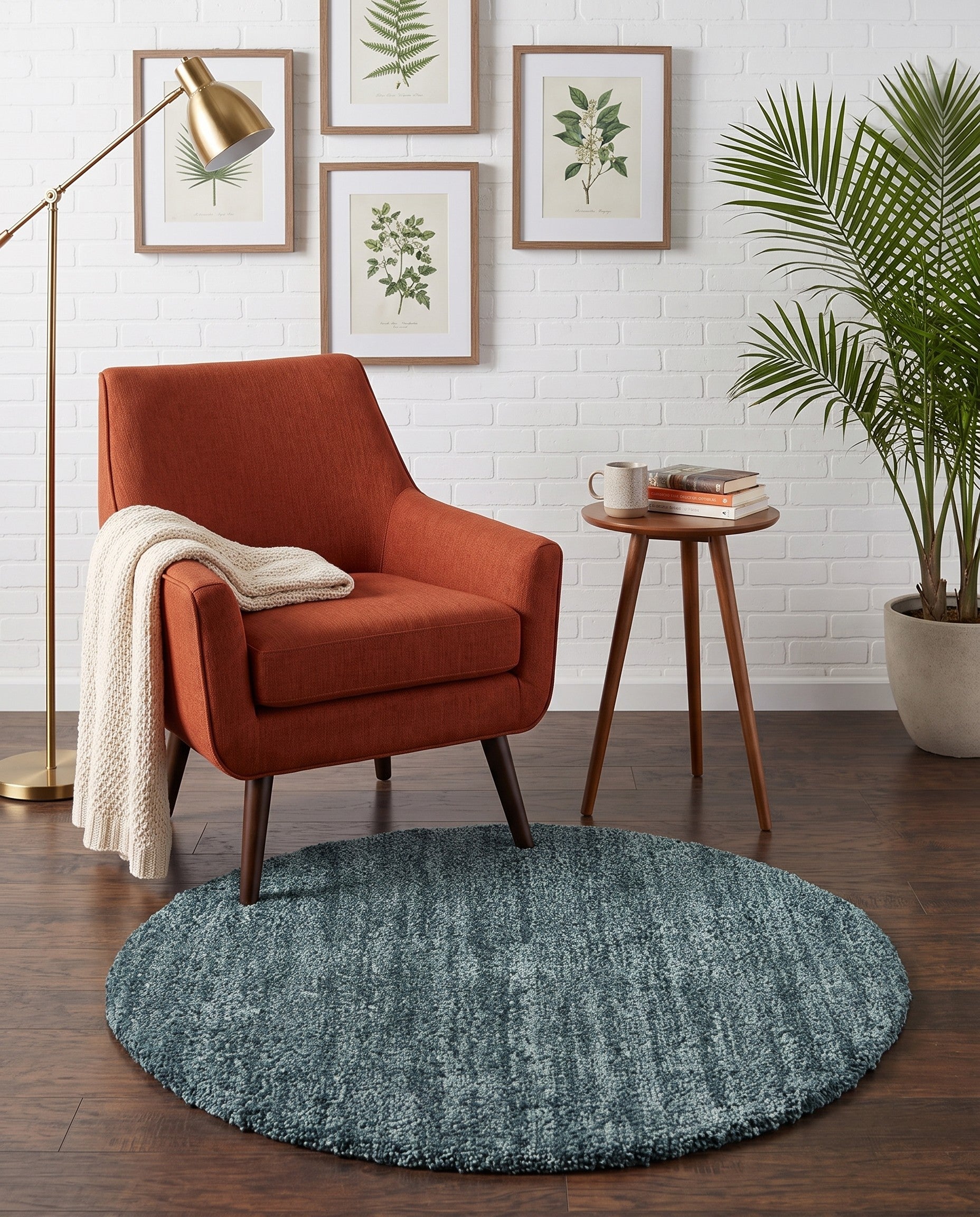 3' 3 x 3' 3 Jill Zarin Shaggy Chic Round Rug
