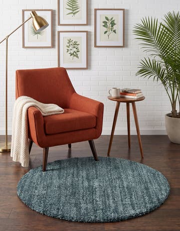 3' 3 x 3' 3 Jill Zarin Shaggy Chic Round Rug