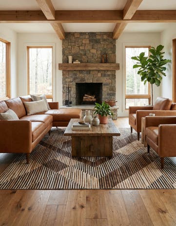 5' 1 x 8' 3 Cowhide - Patchwork Rug