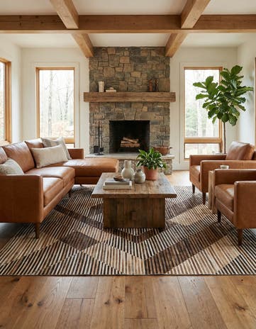 5' 1 x 8' 3 Cowhide - Patchwork Rug