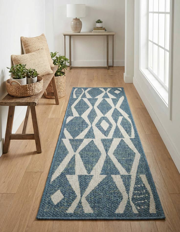 Detail image of  2' x 5' 1  Washable Baja Indoor / Outdoor Runner Rug