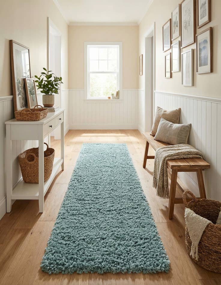 Detail image of 2' 7 x 20' Zermatt Shag Runner Rug