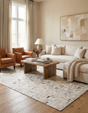 5' x 8' 1 Cowhide Stocks Rug