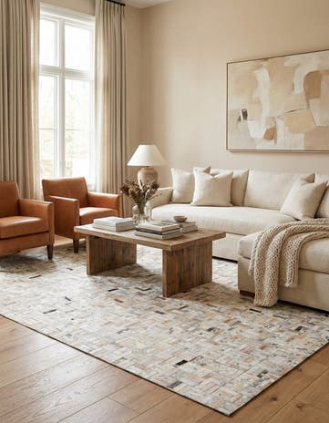 5' x 8' 1 Cowhide Stocks Rug