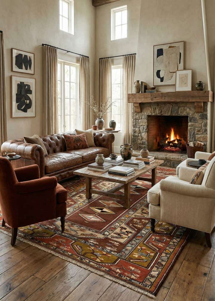 6' 7 x 9' 10 Kasak Rug