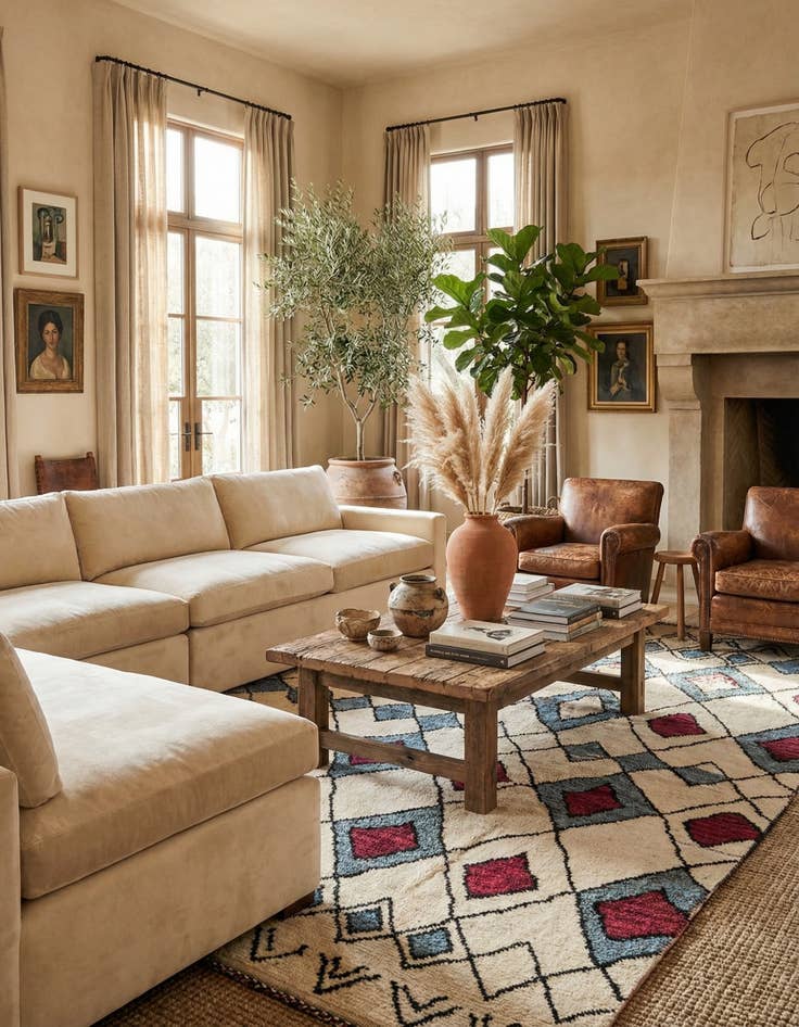 Detail image of  9' x 11' 10  Hand Knotted Moroccan Wool Rug