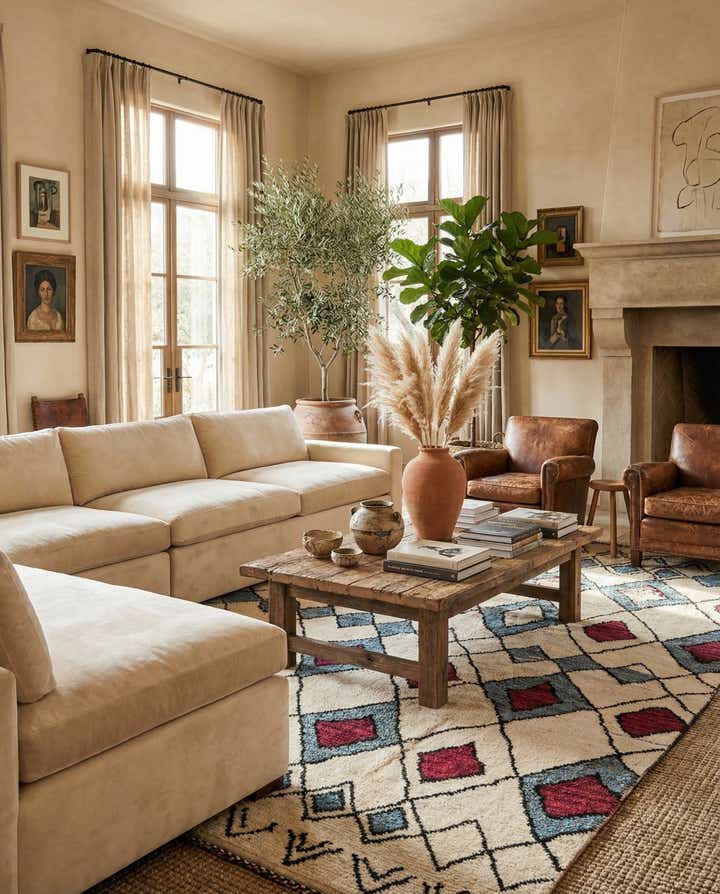 9' x 11' 10 Hand Knotted Moroccan Wool Rug