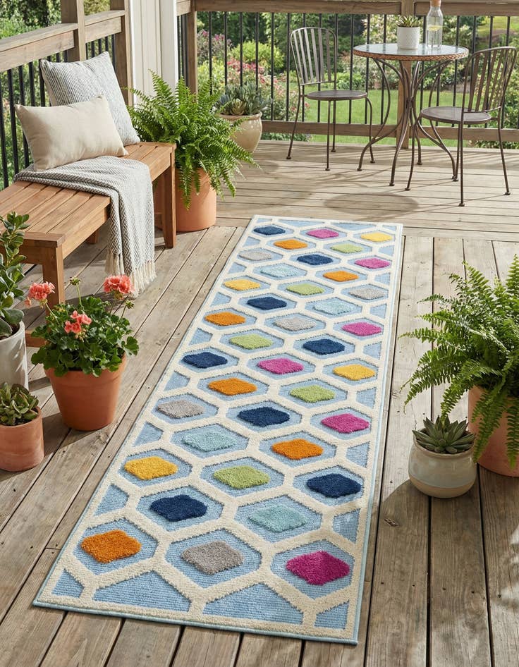 Detail image of 2' x 10' Easy-Clean Aruba Indoor / Outdoor Runner Rug