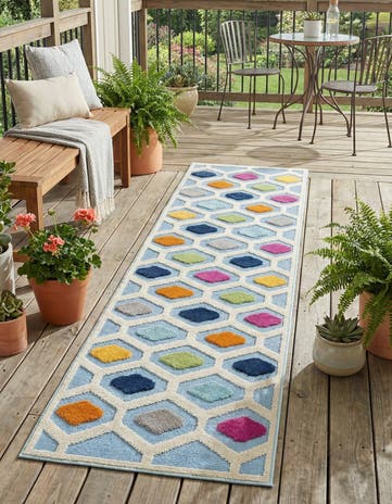 2' x 10' Easy-Clean Aruba Indoor / Outdoor Runner Rug