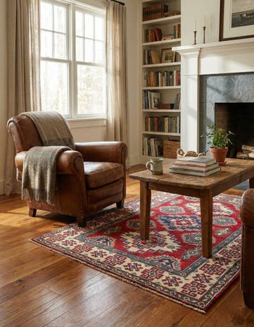 3' 2 x 5' Hand Knotted Kazak Rug