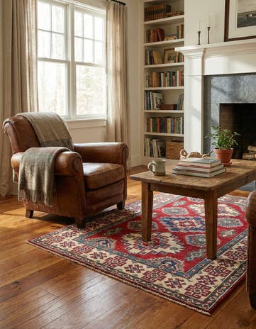 3' 2 x 5' Hand Knotted Kazak Rug