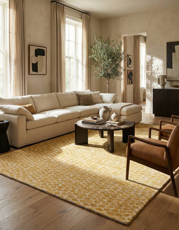 Detail image of 9' 1 x 12' 1  Hand Knotted Darya Wool Rug