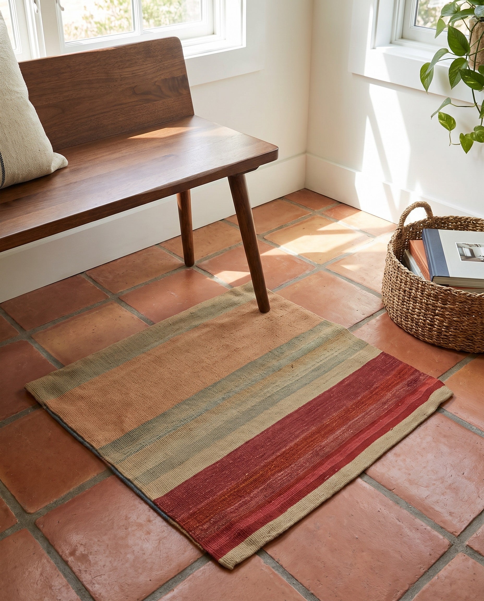 2' 5 x 2' 6 Hand Woven Pillow Wool Square Rug