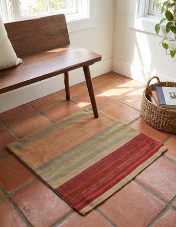 2' 5 x 2' 6 Hand Woven Pillow Wool Square Rug
