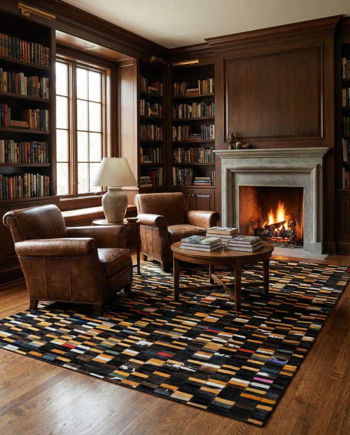 5' 2 x 8' Cowhide - Patchwork Rug