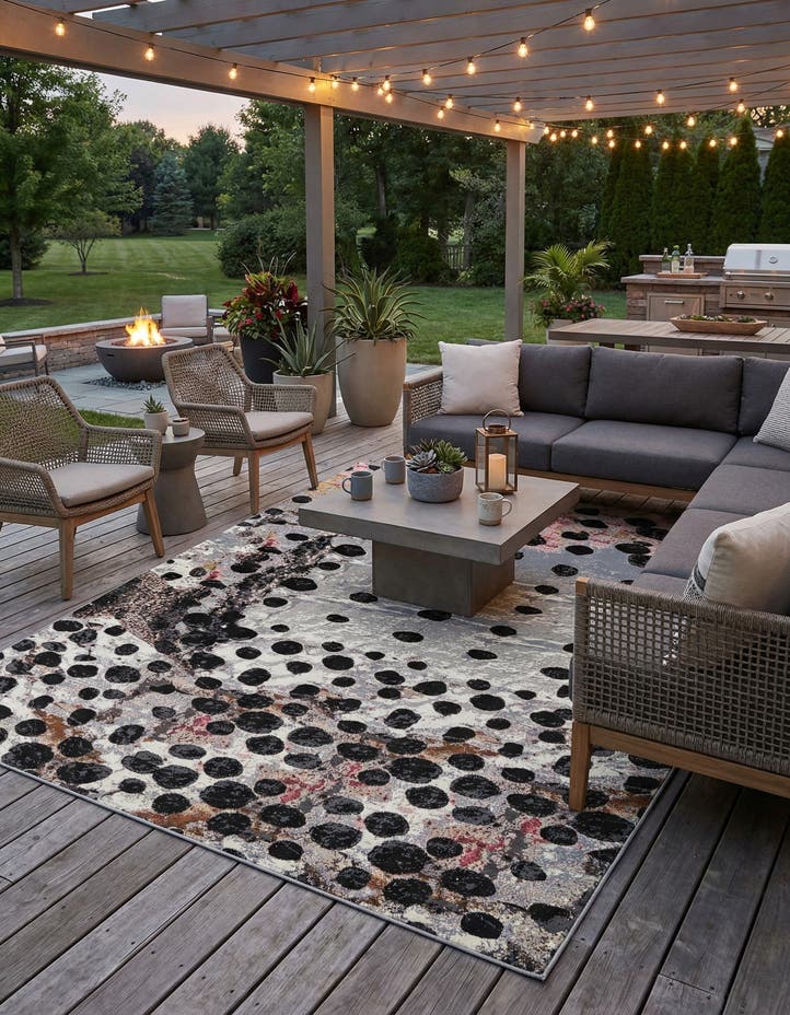 10' x 13' Easy-Clean Modern Indoor / Outdoor...