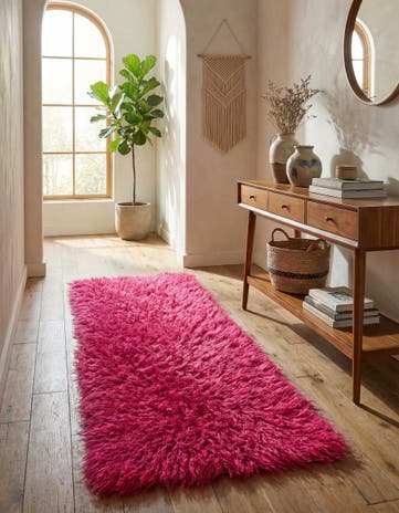2' 6 x 4' 6 Hand Knotted Moroccan Wool Runner Rug