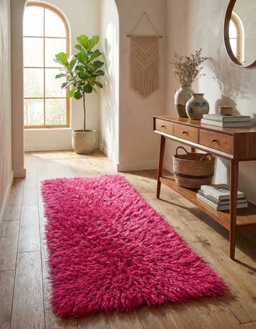2' 6 x 4' 6 Hand Knotted Moroccan Wool Runner Rug