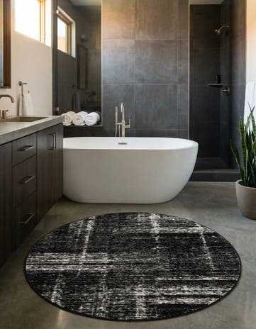Black Laguna Round Rug