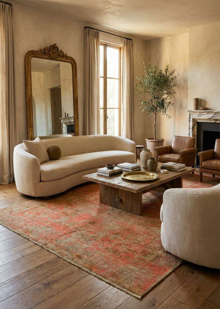 5' 7 x 10' 1 Hand Knotted Ultra Vintage Persian Wool Rug