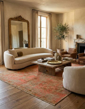 5' 7 x 10' 1 Hand Knotted Ultra Vintage Persian Wool Rug