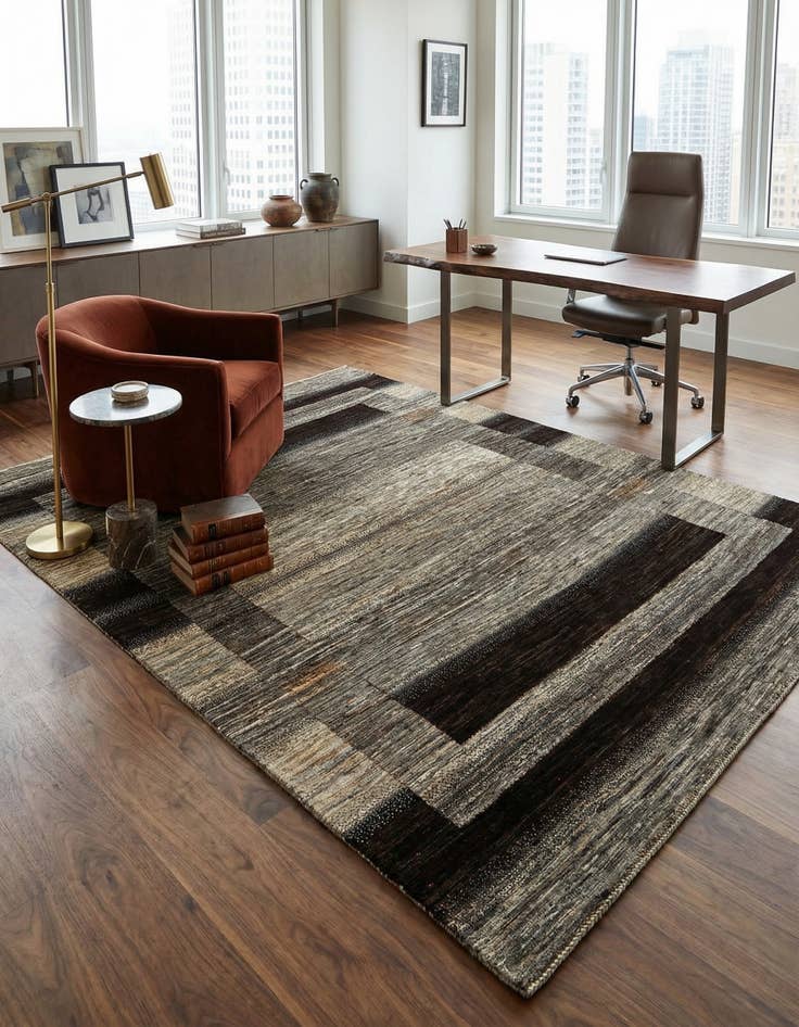 Detail image of 7' 1 x 9' 7 Hand Knotted Kashkuli Rug