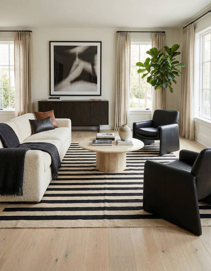 Detail image of  6' 9 x 9' 10  Hand Woven Kilim Modern Wool Rug