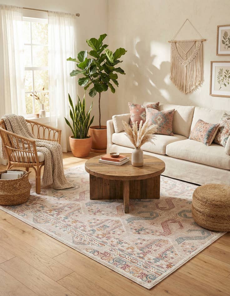 Detail image of 7' 10 x 7' 10 Deepa Square Rug