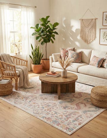 Ivory Deepa Square Rug