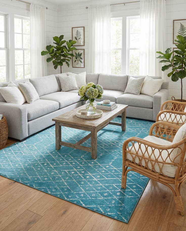 Detail image of 9' x 12' Paxon Trellis Rug