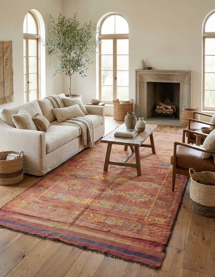 Detail image of  6' x 15' 8  Hand Knotted Moroccan Wool Runner Rug