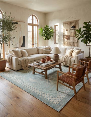 8' 8 x 12' 4 Hand Knotted Moroccan Wool Rug