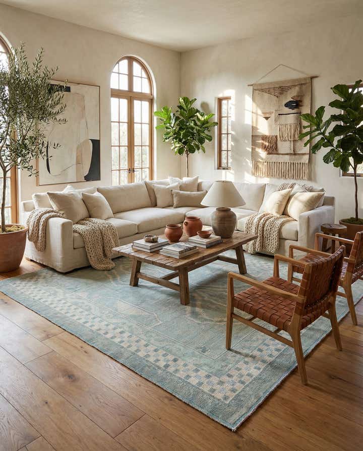8' 8 x 12' 4 Hand Knotted Moroccan Wool Rug