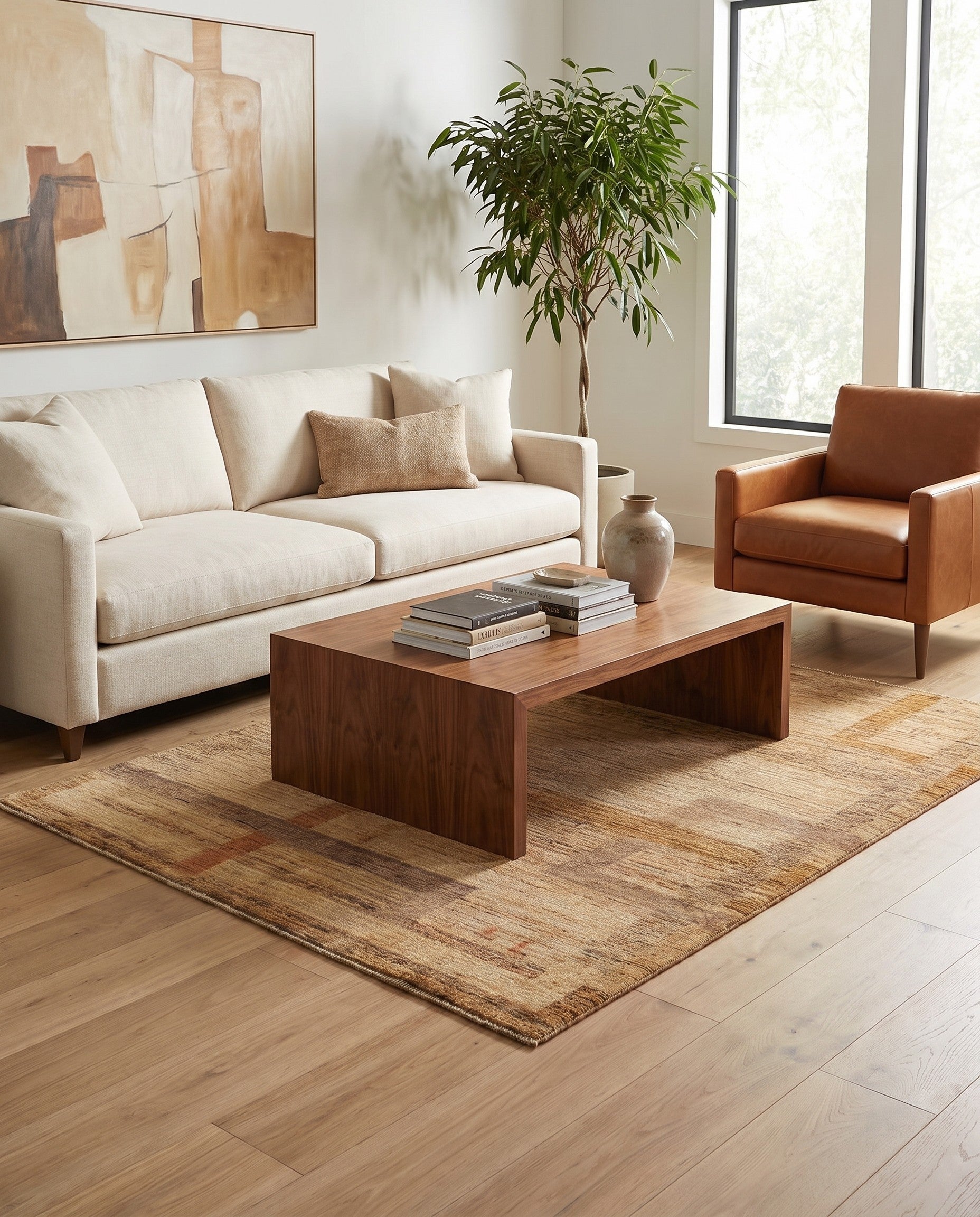 5' x 6' 6 Hand Knotted Modern Ziegler Rug