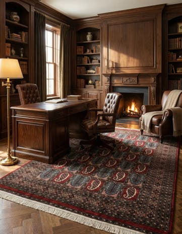 6' x 9' Hand Knotted Bokhara Oriental Wool Rug