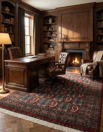 6' x 9' Hand Knotted Bokhara Oriental Wool Rug