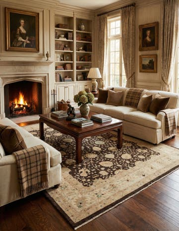 7' 11 x 9' 9 Ziegler Wool Rug