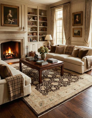7' 11 x 9' 9 Ziegler Wool Rug