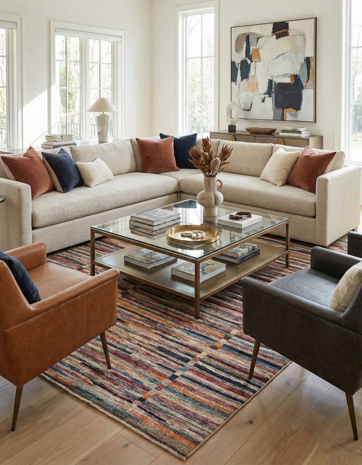 Detail image of  8' 2 x 9' 11  Hand Knotted Darya Wool Rug