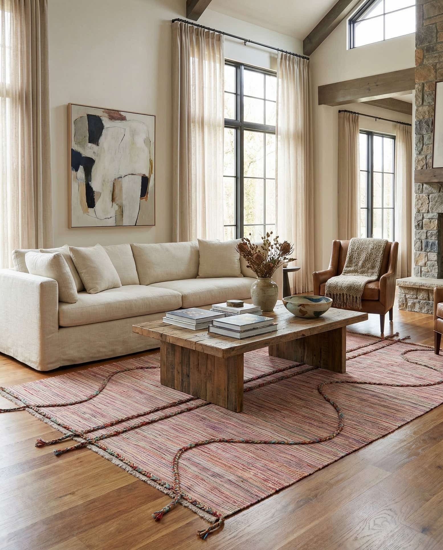 5' 2 x 8' 1 Hand Woven Kilim Modern Wool Rug