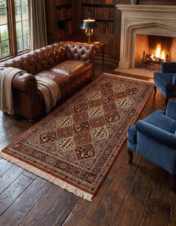 5' x 9' 4 Hand Knotted Bakhtiar Wool Rug