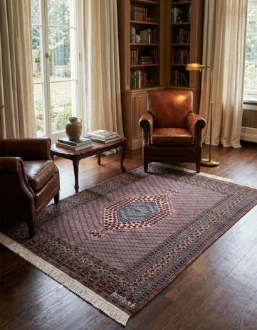 4' 3 x 6' 2 Hand Knotted Bokhara Wool Rug