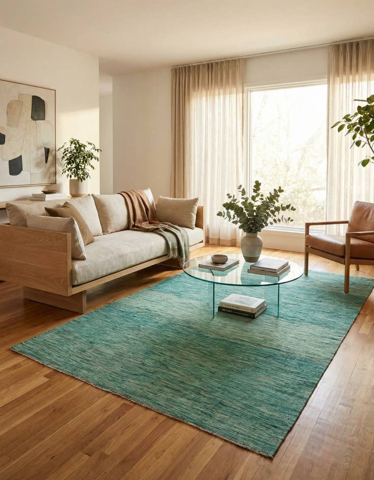 Detail image of 6' 5 x 9' 10  Hand Woven Kilim Modern Wool Rug