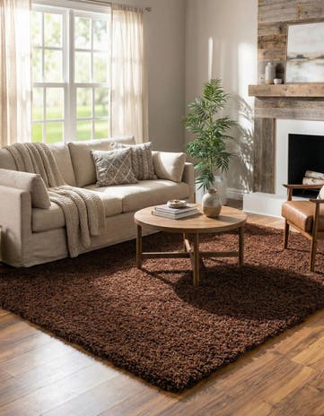 7' 10 x 10' Solid Shag Rug